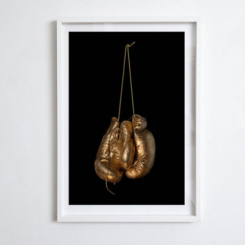 Hanging up the Gloves - Gold, 2017. Juan Leyva